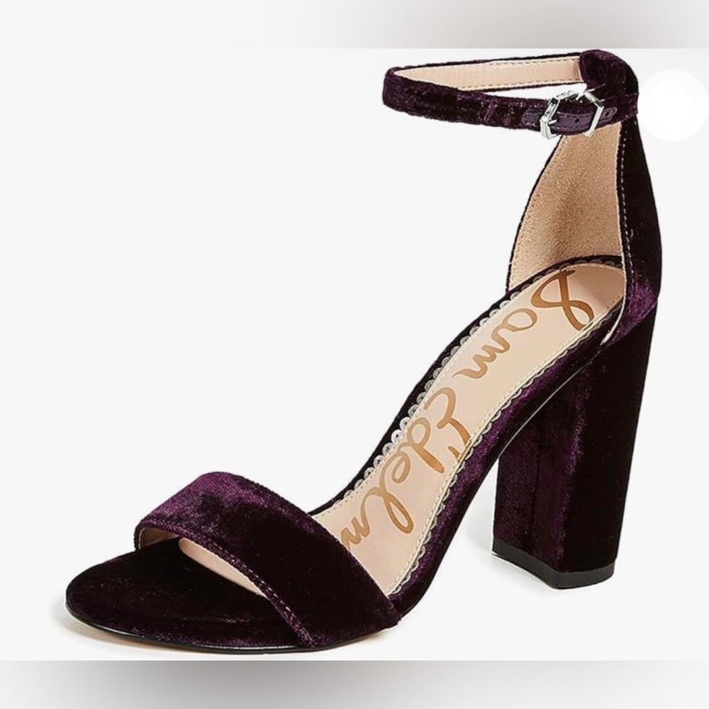 Sam Edelman Women's Yaro Heeled Velvet Sandals Size 6‎